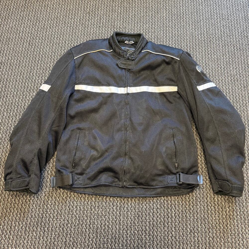 Fulmer Firetrak Heavy-Duty Mesh Motorcycle Black Riding Warm Jacket Mens Sz 2XL